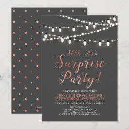 Invitación Copper & Gray | Sorpresa de 40 Aniversario de Boda
