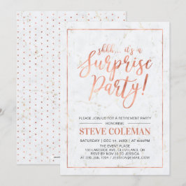 Invitación Copper & Marble | Fiesta de jubilación moderna sor