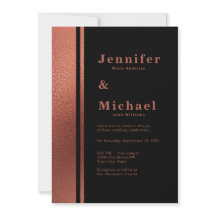 Copper moderno y elegante matrimonio negro