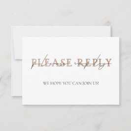 Invitación COPPER TYPOGRAPHY Hand Lettered Wedding RSVP