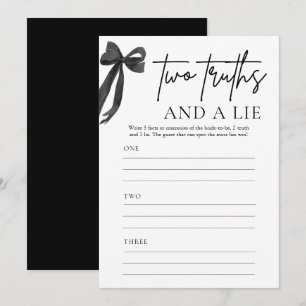 Invitación Coqueta de barro negro dos verdades y un juego de