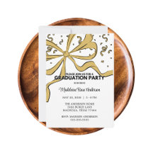 Coqueta de Bow Dorado Caprichoso Moderno de Gradua