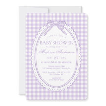 Coqueta de Encaje Morado para Baby Shower