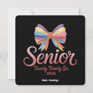 Invitación Coqueta de graduación secundaria de arco iris bajo