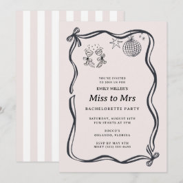 Invitación Coqueta de Señorita a Señora Soltera
