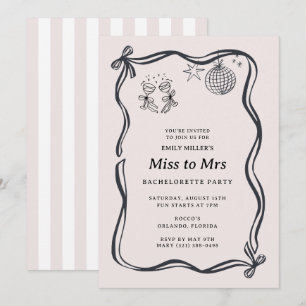 Invitación Coqueta de Señorita a Señora Soltera