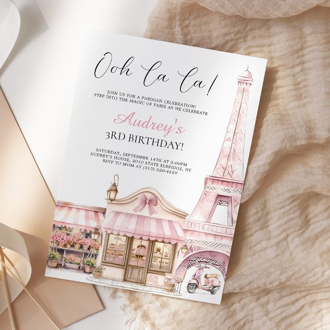 Invitación Coqueta París Café Francés Parisino Cumpleaños (Subido por el creador)