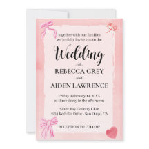 Coqueta rosa Coquette Elegante Moderno Boda Elegan