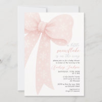 Coqueta rosa de copo de nieve barre Baby Shower
