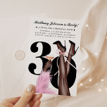 Invitación Coquette 30 cumpleaños<br><div class="desc">Coquette Modern 30th Birthday Invitation Puede cambiar el color de la piel haciendo clic en Personalizar - Editar usando la herramienta Diseño y Ocultar/Mostrar las capas que puede personalizar para CUALQUIER cambio</div>