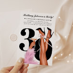 Invitación Coquette 30 cumpleaños<br><div class="desc">Coquette Modern 30th Birthday Invitation Puede cambiar el color de la piel haciendo clic en Personalizar - Editar usando la herramienta Diseño y Ocultar/Mostrar las capas que puede personalizar para CUALQUIER cambio</div>