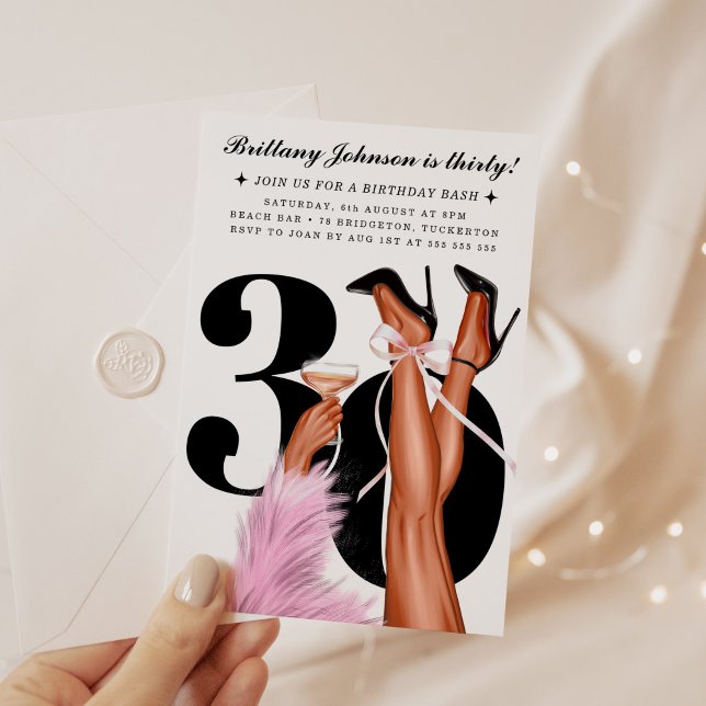 Invitación Coquette 30 cumpleaños (Subido por el creador)