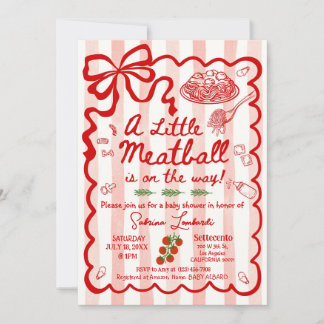 Invitación Coquette A little Meatball is on the way