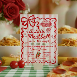 Invitación Coquette A little Meatball is on the way