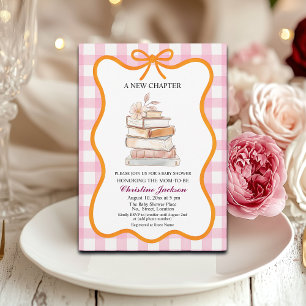 Invitación Coquette Baby Shower "A New Chapter" de Storybook