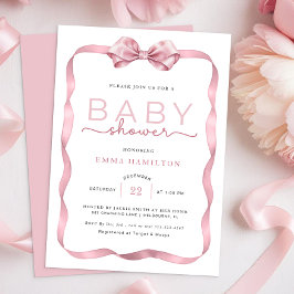 Invitación Coquette Baby Shower Gracias Pegatina - Elegant P