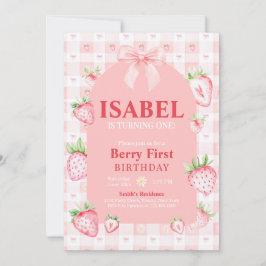 Invitación Coquette Berry First Birday