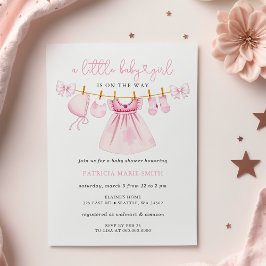 Invitación Coquette Bow Chica Baby Shower