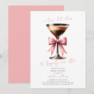 Invitación Coquette Bow Espresso Martini Bridal Shower