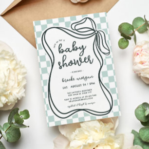 Invitación Coquette Bow Gender Neutral Baby Shower