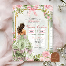 Coquette Bow Salón de Baile Sage Blush Rosa Quince