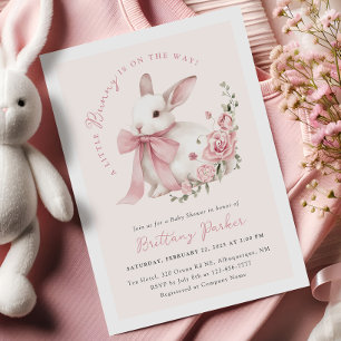 Invitación Coquette Bunny Baby Shower