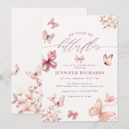 Invitación Coquette Butterfly | Butterflies Shower