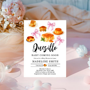 Invitación Coquette Cutie quesillo Sweet Pink Bow Baby Shower