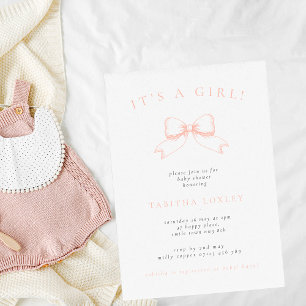 Invitación Coquette de época, hermano, es un Baby Shower Rubo