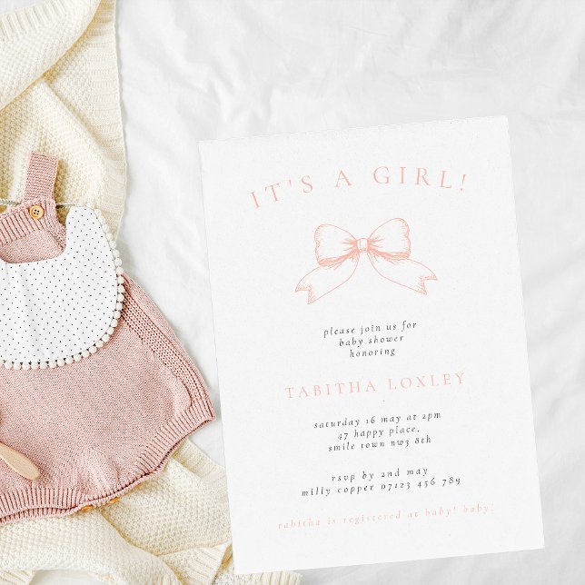 Invitación Coquette de época, hermano, es un Baby Shower Rubo (Subido por el creador)