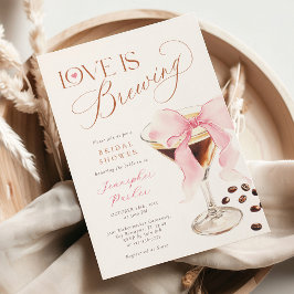 Invitación Coquette Espresso Martini Bridal Shower