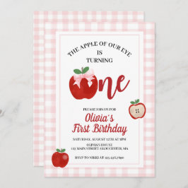 Invitación Coquette, la adormidera de Apple Pink Bow, primer 