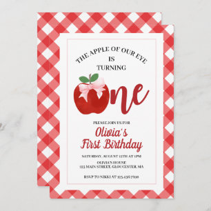 Invitación Coquette, la adormidera de Apple Pink Bow, primer