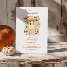 Coquette Lace Ghost Halloween 1º cumpleaños