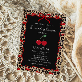 Invitación Coquette Leopard Cheetah Girl Birthday Invitation