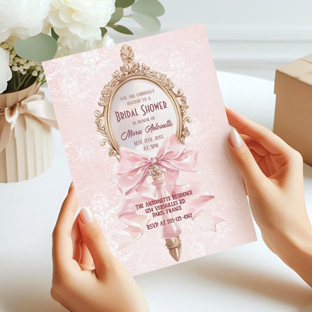 Invitación Coquette Marie Antoinette Rococo Bridal Shower (Subido por el creador)