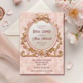 Invitación Coquette Marie Antoinette Rococo Bridal Shower
