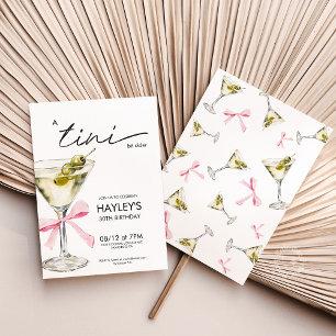 Invitación Coquette Martini Birthday a Tini bit Olvidar