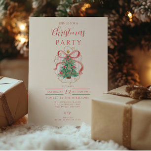 Invitación Coquette Merry & Bright Navidad