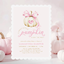 Invitación Coquette Pumpkin Pink Baby Shower