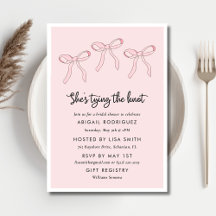 Coquette rosa Bow Bridal Shower