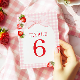 Invitación Coquette Strawberry Table Numbers
