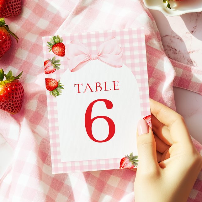 Invitación Coquette Strawberry Table Numbers (Subido por el creador)