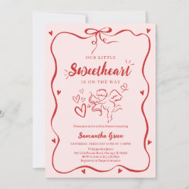 Invitación Coquette Valentine Baby Shower