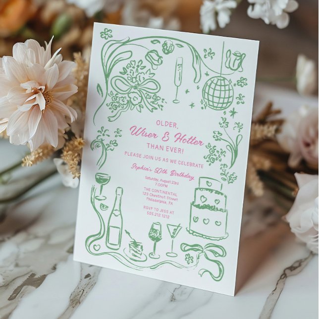 Invitación Coquette Wiser y cumpleaños más caliente (Subido por el creador)