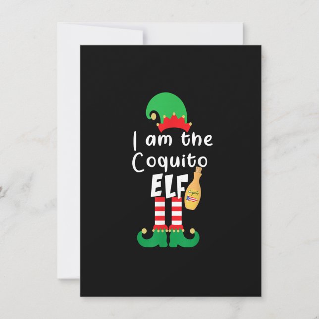 Invitación Coquito ELF Funny Navidades en Puerto Rico B (Anverso)