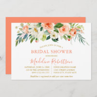 Coral Floral Gold Bridal Ducha