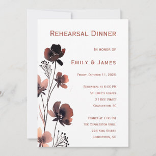 Invitación Coral Floral Wedding