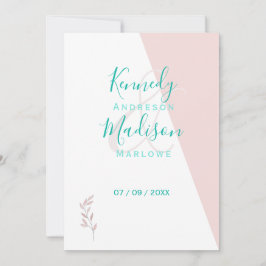 Invitación Coral Geométrico Presupuesto Notable