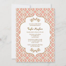 Invitación Coral Gold invita a duchas marroquíes de novias